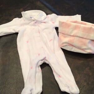 JACADI Paris Soft Pink Baby One-Piece Footed Sleeper - Unbranded
